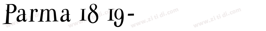 Parma 18 19字体转换